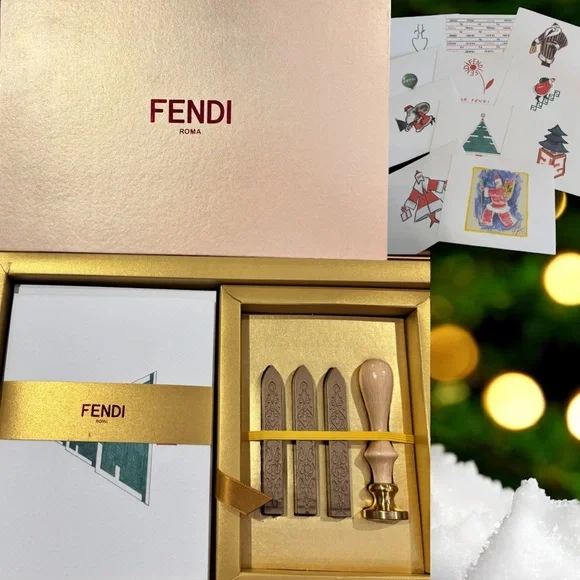 Fendi Holiday Gift - Wax Sealer , Cards & Envelope Set - Picture 1 of 5